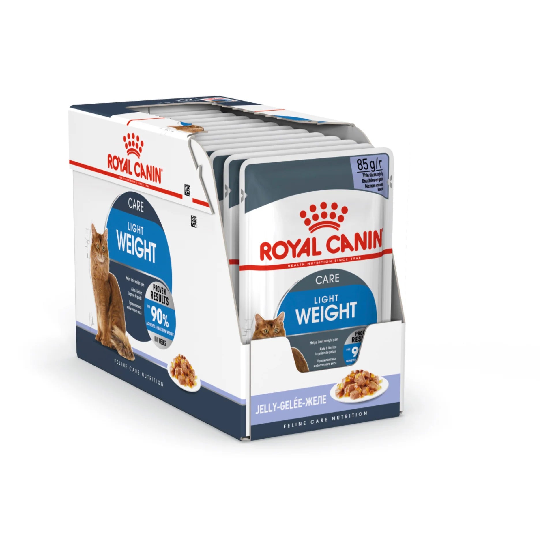 Royal Canin - Light Weight Care with Jelly Adult Wet Cat Food Pouches 85g x 12 - Petservo