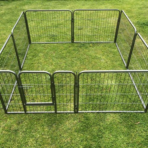 YES4PETS - 2 X 8 Panel 60 cm Heavy Duty Pet Dog Puppy Cat Rabbit Exercise Playpen Fence