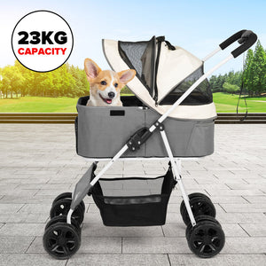 Advwin - Large Dog Stroller One-Step Foldable - petservo