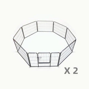 YES4PETS 2 x 8 Panel 60cm Heavy Duty Pet Exercise Playpen - PetServo