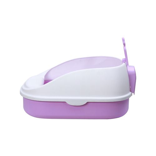 YES4PETS - Medium Portable Cat Toilet Litter Box Tray with Scoop Purple