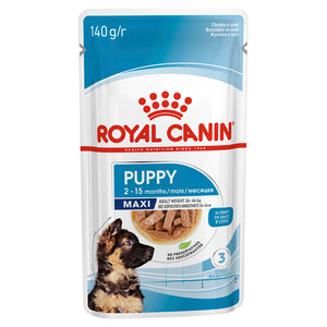 Royal Canin - Maxi Puppy Wet Dog Food Pouches 140g x 10 - Petservo