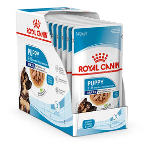 Royal Canin - Maxi Puppy Wet Dog Food Pouches 140g x 10 - Petservo