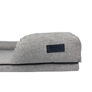 Baxter Bone - Taupe Removable Parts Ortho Foam Lounger Anti-Bacterial Fabric Pet Bed - petservo