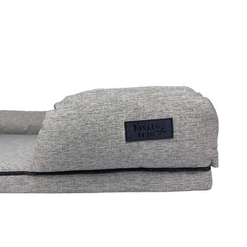 Baxter Bone - Taupe Removable Parts Ortho Foam Lounger Anti-Bacterial Fabric Pet Bed - petservo