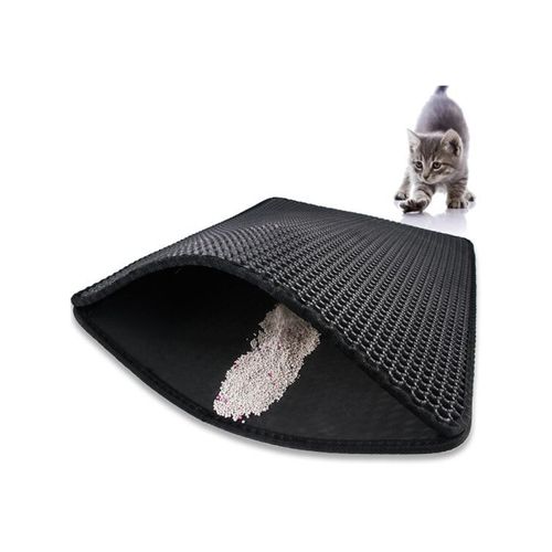 YES4PETS - 2 X Double Layer Cat Litter Tray Trap Mat Catch Cat Litter House Box Pad Toilet Mat