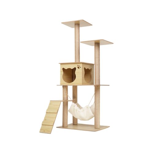 Advwin - 130cm Cat Tree Scratching Post Wooden