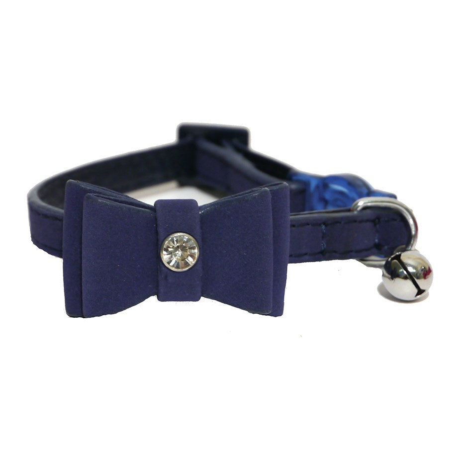 Rosewood - Navy Bow Tie Cat Collar - Petservo