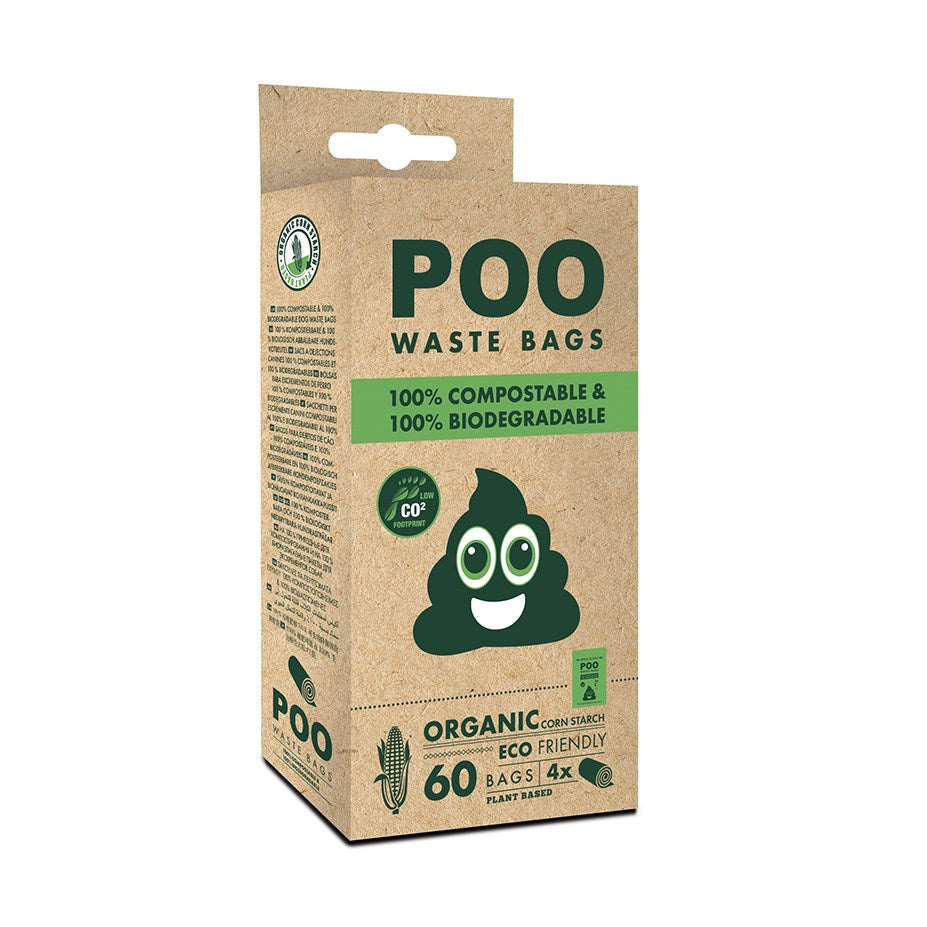 M-PETS - POO 100% Compostable & Biodegradable Waste Bags -60 bags