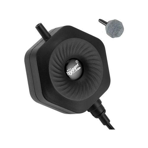 Hygger - Aquarium Hexagon Mini Air Pump - HG-971 - Black