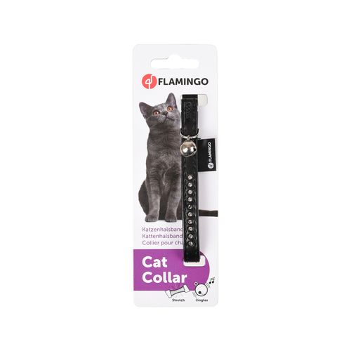 Flamingo - Monte Carlo Cat Collar - 22- 25cm Black