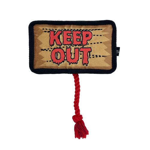 Baxter Bone - Keep Out Sign Halloween Pet Toy