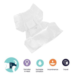 Paws & Claws - 39 x 29cm Small Disposable Pet Nappies - 20 Pack - Petservo