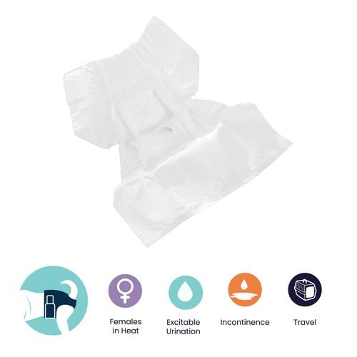 Paws & Claws - 39 x 29cm Small Disposable Pet Nappies - 20 Pack - Petservo