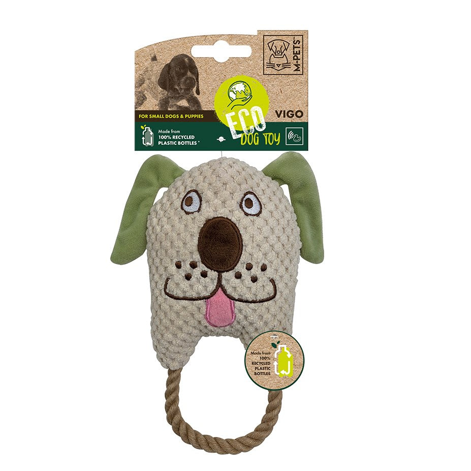 M-PETS - ECO dog toys Corduroy Dog with jute rope ring