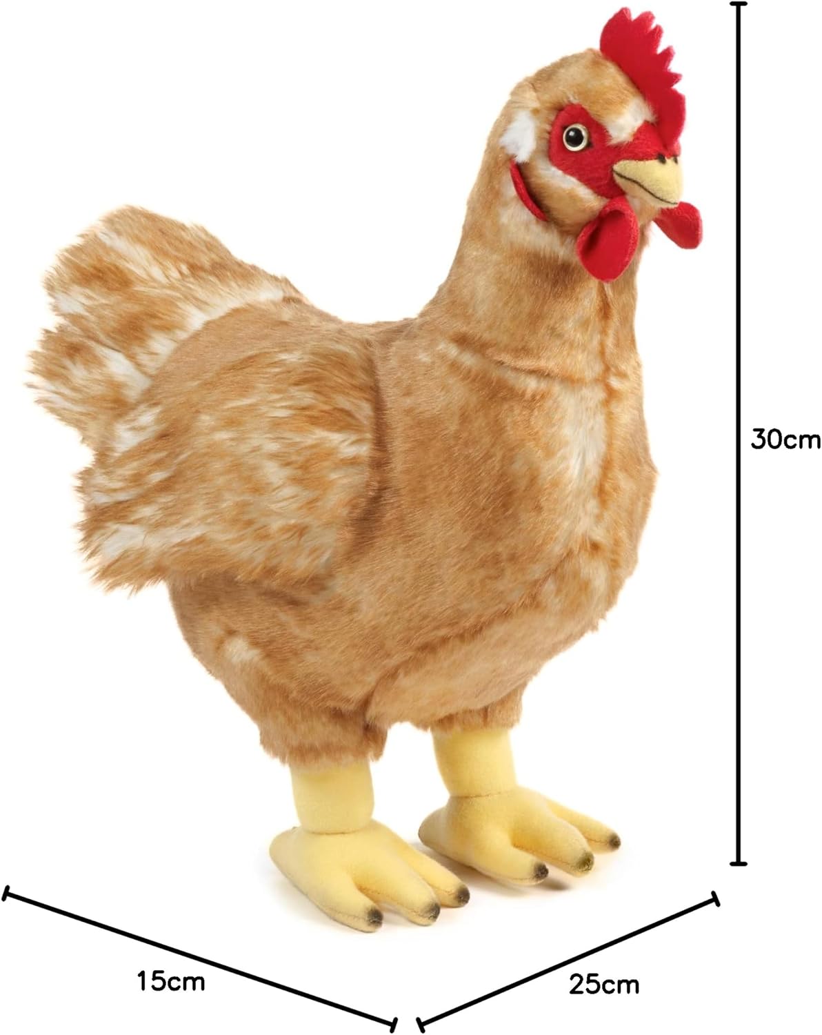 Living Nature 35cm Hen Chicken - Realistic Soft Farm Animal Toy - Petservo