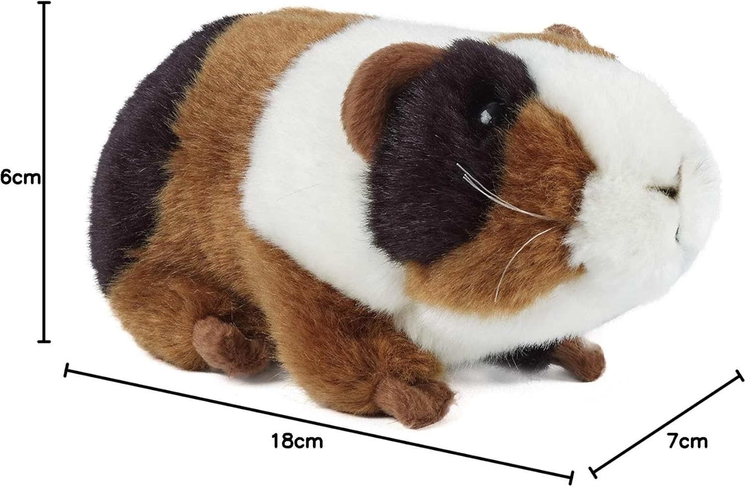 Living Nature - Plush Guinea Pig – Realistic Soft Toy (18cm) - Petservo