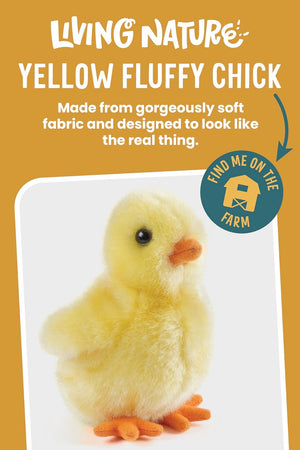 Living Nature - Yellow Fluffy Chick Plush - Soft Toy - Petservo