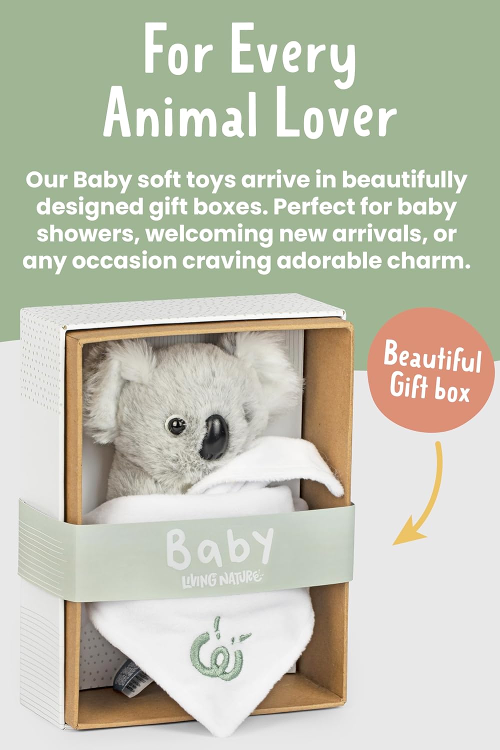 Living Nature - Koala Plush Soft Toy, Cuddly & Eco-Friendly - Petservo