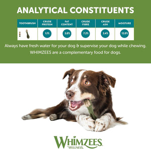 WHIMZEES Toothbrush Dental Dog Treats XS, Natural Chews - Petservo