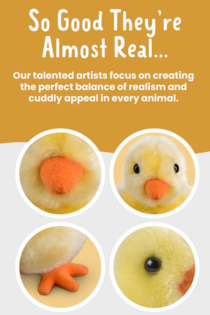 Living Nature - Yellow Fluffy Chick Plush - Soft Toy - Petservo