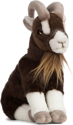 Living Nature - Plush Brown Goat – Realistic 20cm Soft Toy - Petservo