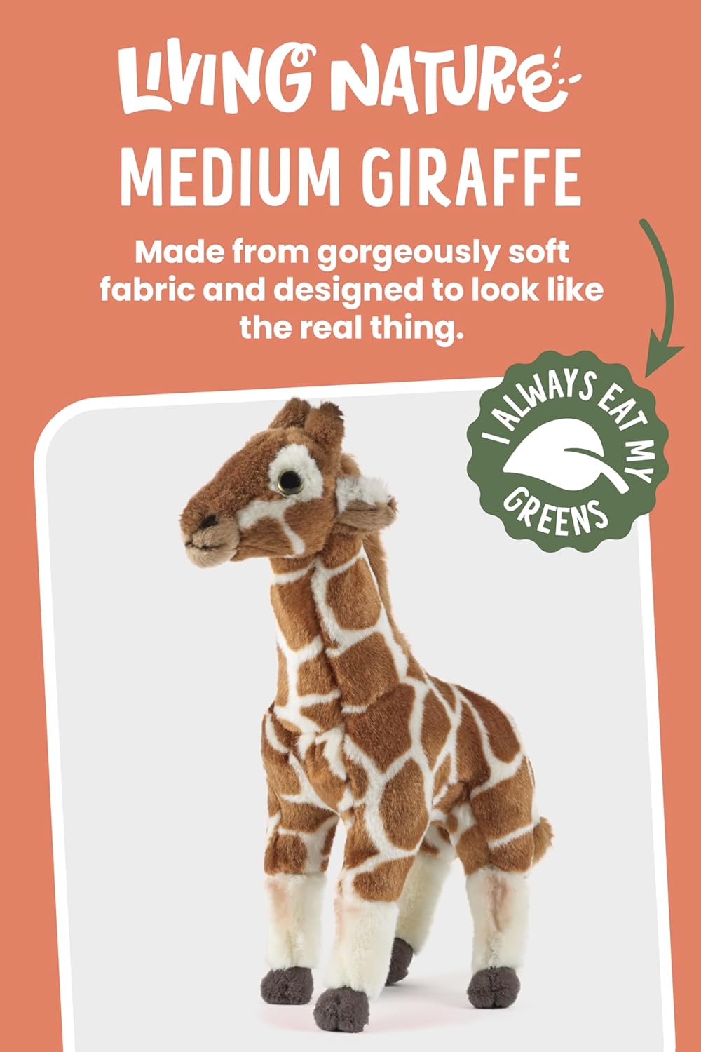 Living Nature - Giraffe Plush Soft Toy - Petservo