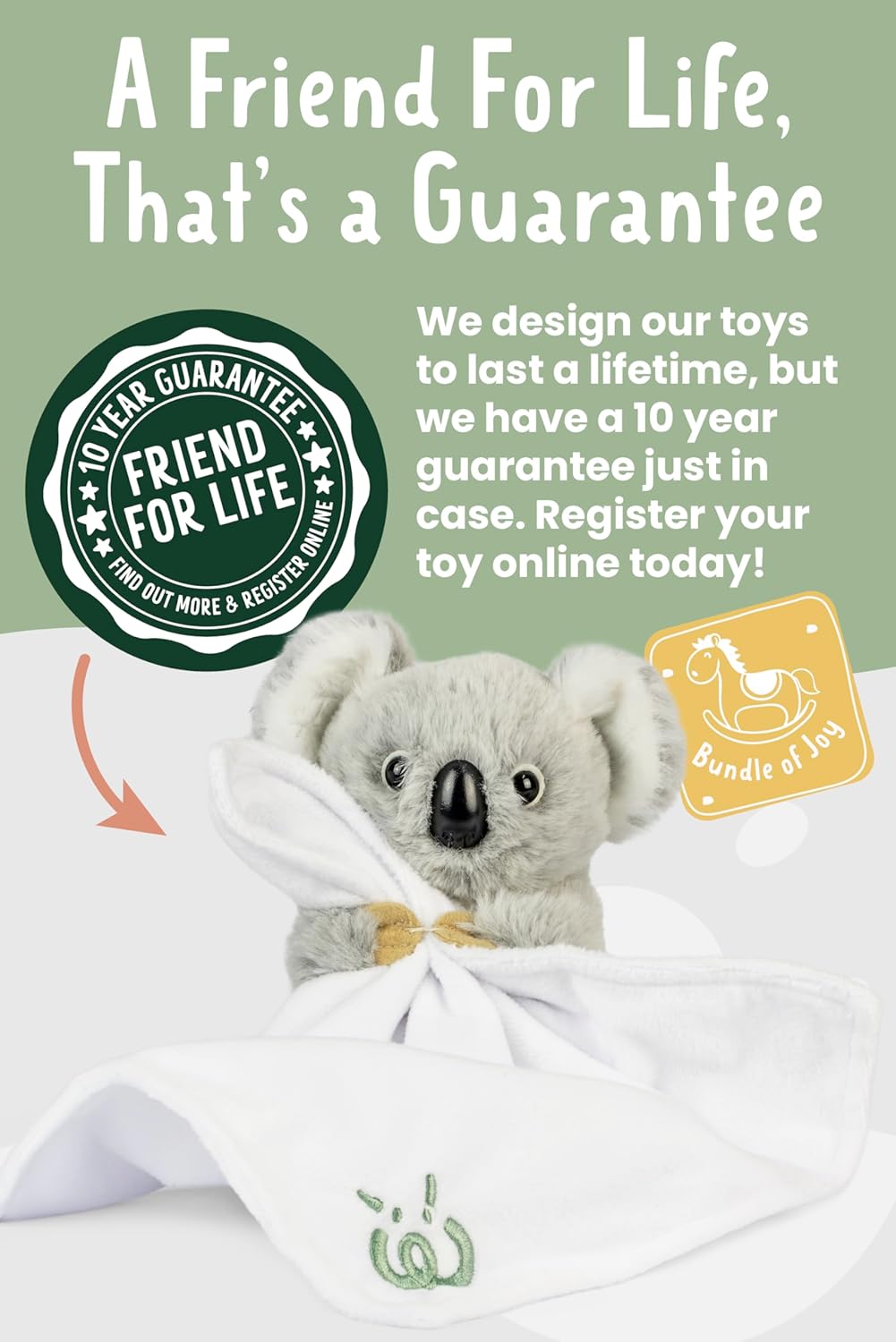 Living Nature - Koala Plush Soft Toy, Cuddly & Eco-Friendly - Petservo