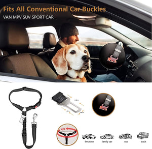 DVEDO - 2-in-1 Dog Seatbelts – Adjustable Pet Car Safety Harness - Petservo