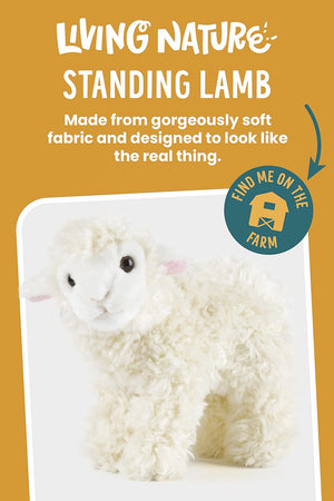 Living Nature - Soft Toy - Small Standing Lamb (20cm) - Petservo