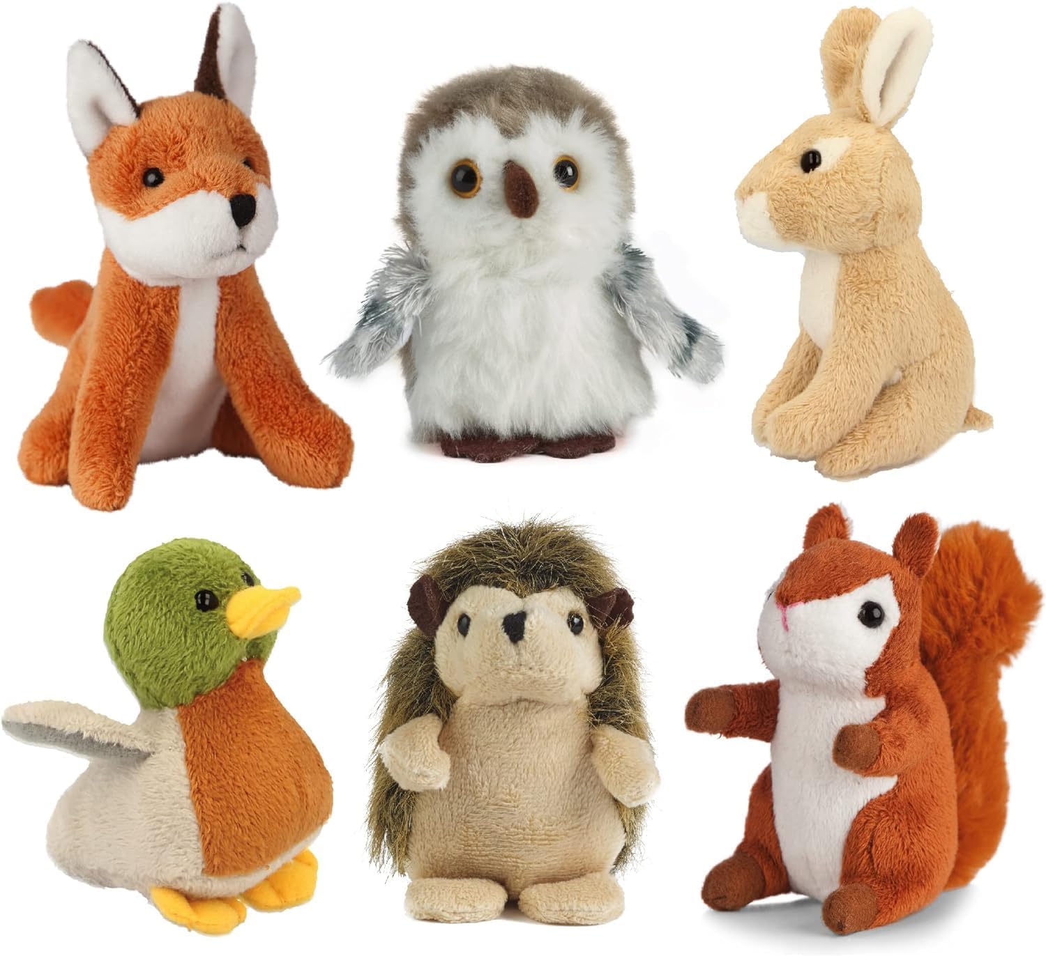 Living Nature - 6 Pack of Wildlife Buddies Soft Cuddly Toys, Various