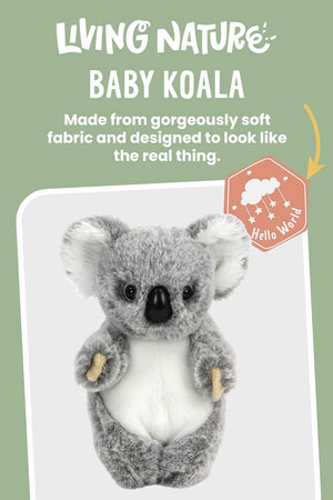 Living Nature - Koala Plush Soft Toy, Cuddly & Eco-Friendly - Petservo