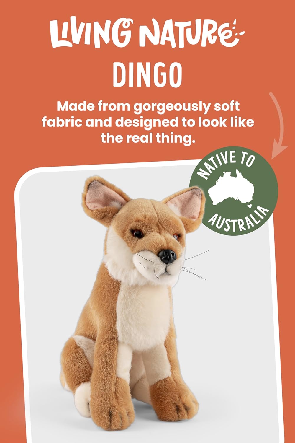 Living Nature - Dingo Plush Toy | Stuffed Animal - Petservo