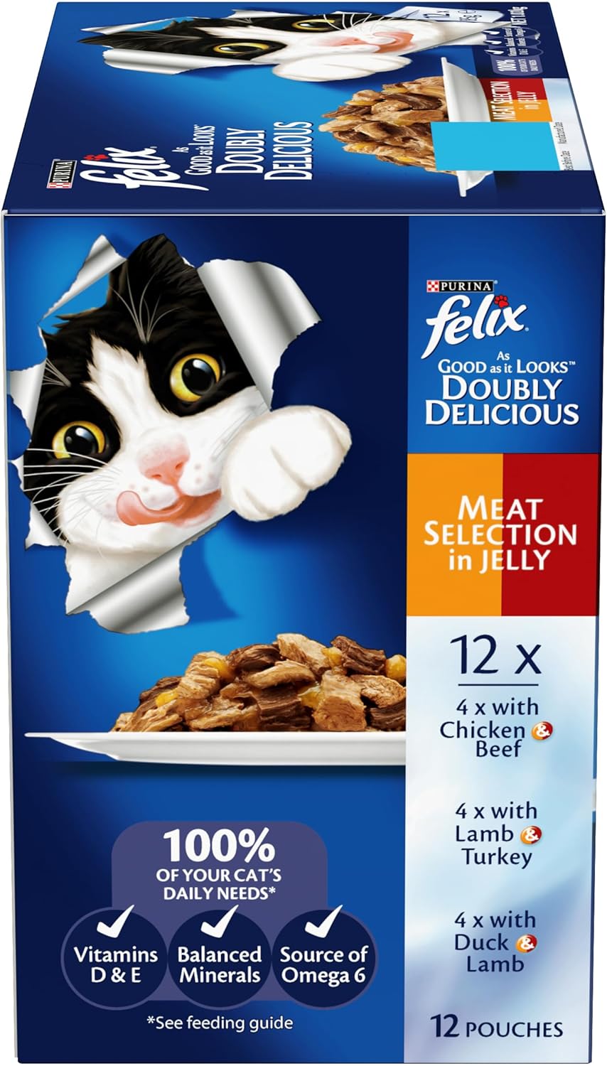 FELIX - As Good As It Looks Adult Wet Cat Food Meat Selection 60x85g - Petservo