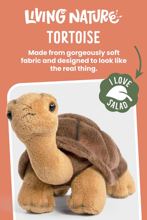 Living Nature - Tortoise Stuffed Animal - Plush Soft Toy - Petservo