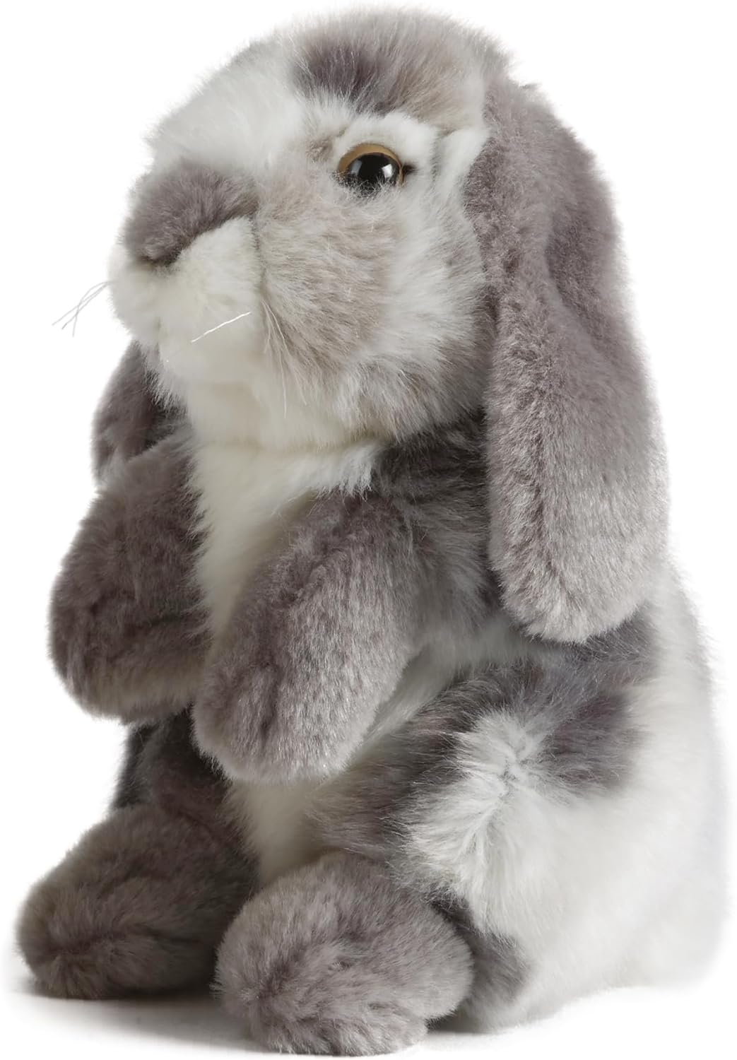 Living Nature - Plush Lop Eared Rabbit, Grey (19cm) – Soft Toy - Petservo