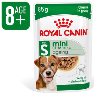 Royal Canin - Mini Ageing 12+ Wet Dog Food Pouches 85g x 12 - Petservo