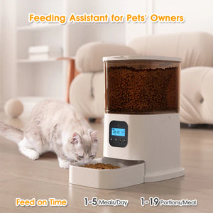 Advwin - 6L Automatic Pet Feeder Dog Cat Timing Feeder Button Models - petservo