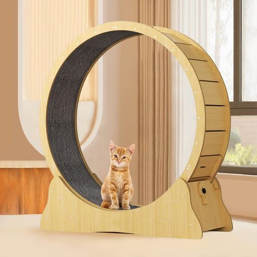 TOPET - Cat Exercise Wheel Toy Running Exerciser Treadmill Scratcher Board 87cm