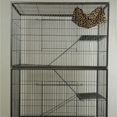 YES4PETS - Pet 140cm 4 Level Bird Ferret Parrot Cage Aviary Cat Budgie Hamster Castor