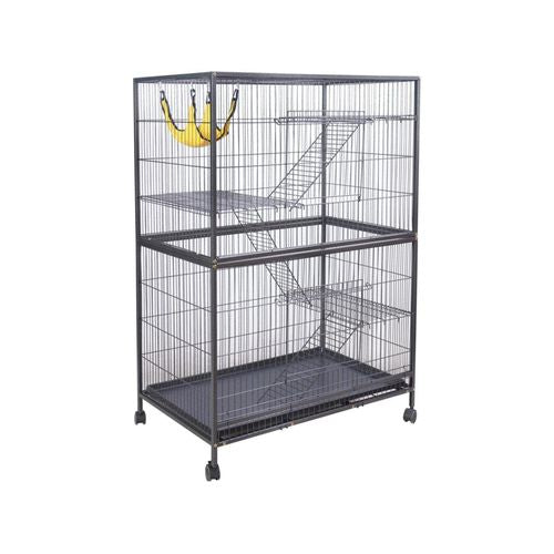 YES4PETS - Pet 140cm 4 Level Bird Ferret Parrot Cage Aviary Cat Budgie Hamster Castor