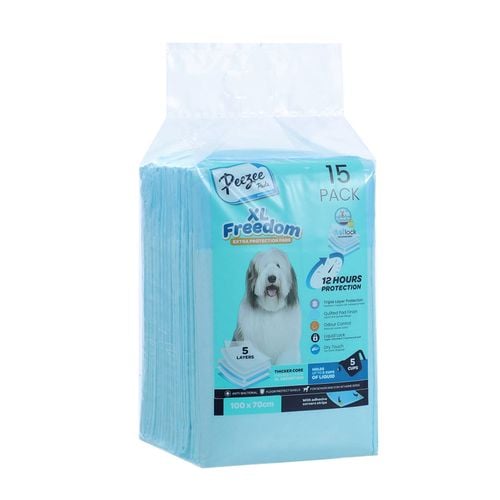 Paws & Claws - 100 x 70cm XL Protection Pet Training Pads - 15 Pack - Petservo