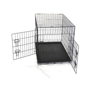 YES4PETS 24" Collapsible Metal Dog Puppy Crate Cage Carrier PetServo