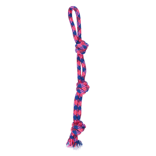 Happy Tails - Pink And Blue Braided Rope Toy - petservo