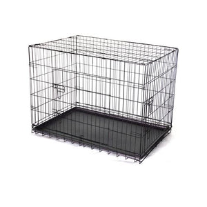 YES4PETS 24" Collapsible Metal Dog Rabbit Cage with Divider - PetServo