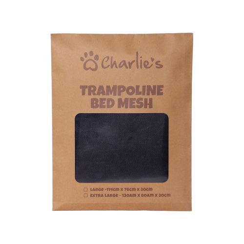 Charlie's - Replaceable Cover for Elevated Trampoline Hammock Dog Bed - Black - Large