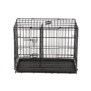 YES4PETS 24" Collapsible Metal Dog Rabbit Cage with Divider - PetServo