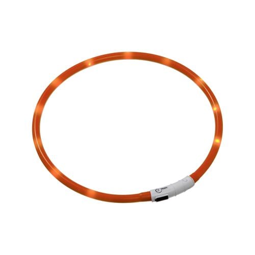 Flamingo - Visio 20-70cm Orange Nera Dog Led Collar - petservo