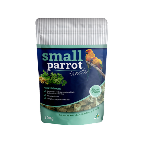 Peckish - 200g Small Parrot Treats Natural Greens