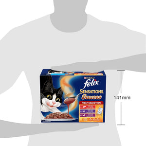 FELIX - Sensations Adult Wet Cat Food Meat Selection Sauces 60X85g - PetServo-5